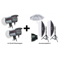 Bresser flitsset: 2 x CD-200 + Aktiepakket 4